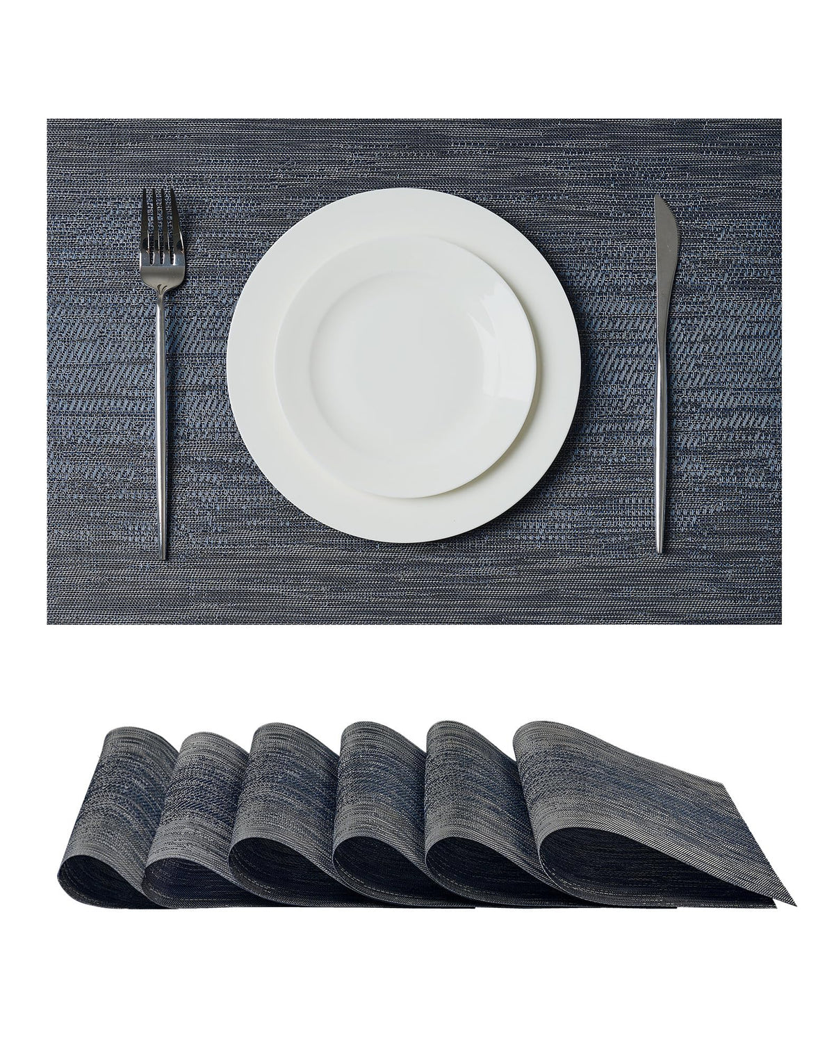 Leetaltree Light Brown Placemats Set of 8 - Heat Resistant Woven Vinyl