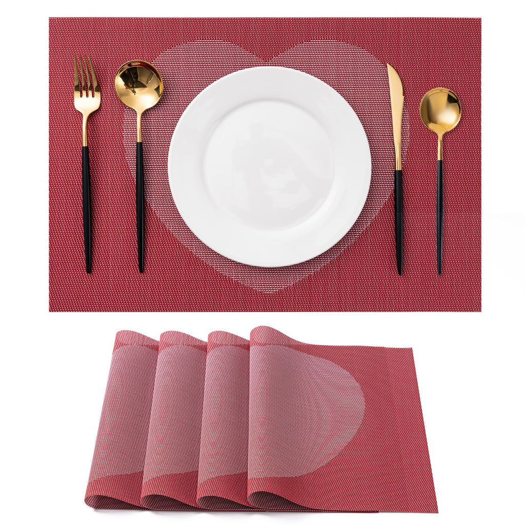 Placemats Set of 4 Washable Indoor(Beige)