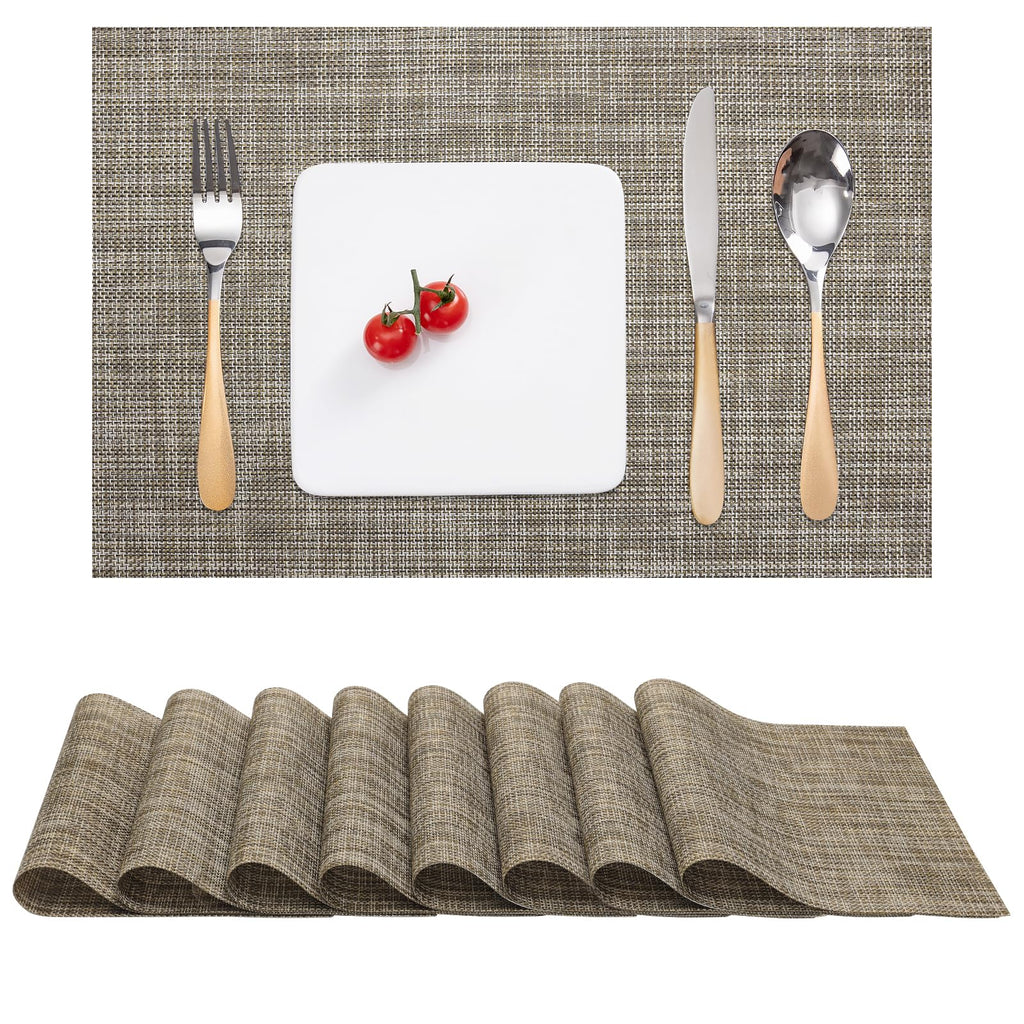 Myir JUN Orange Placemats Set of 8 for Dining Table Thanksgiving Placemats