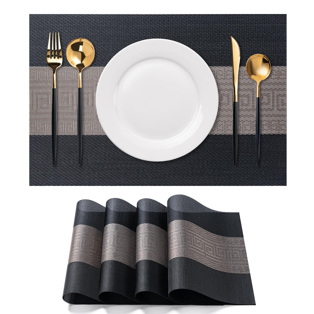 Placemats Set of 4 Washable Indoor(Beige)