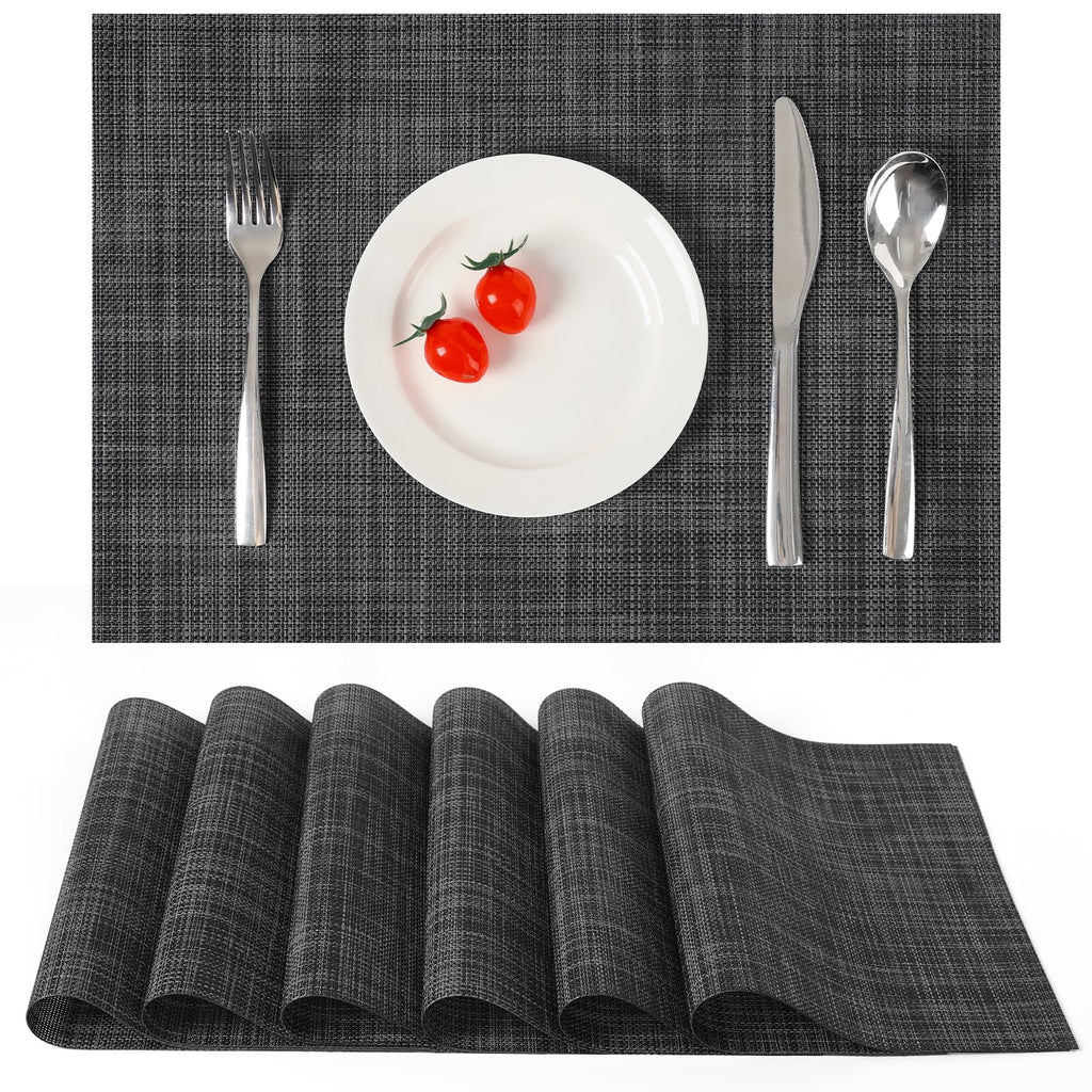 Myir JUN Orange Placemats Set of 8 for Dining Table Thanksgiving Placemats