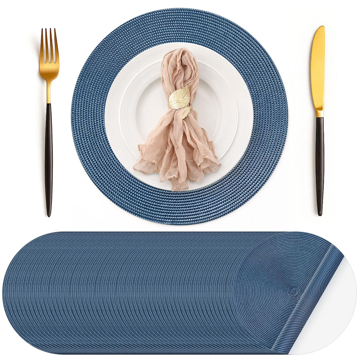 Geosar Disposable Paper Placemat Cotton Woven Look 13''