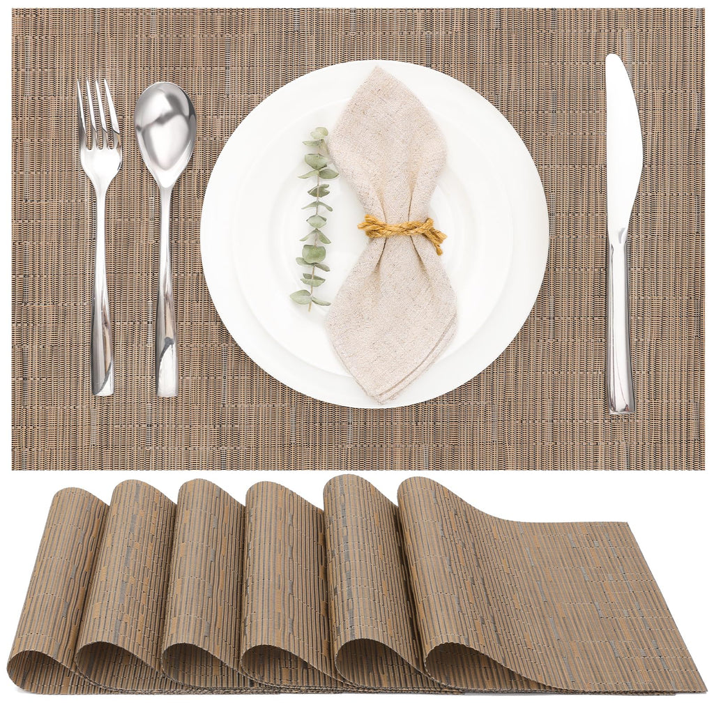 Myir JUN Orange Placemats Set of 8 for Dining Table Thanksgiving Placemats