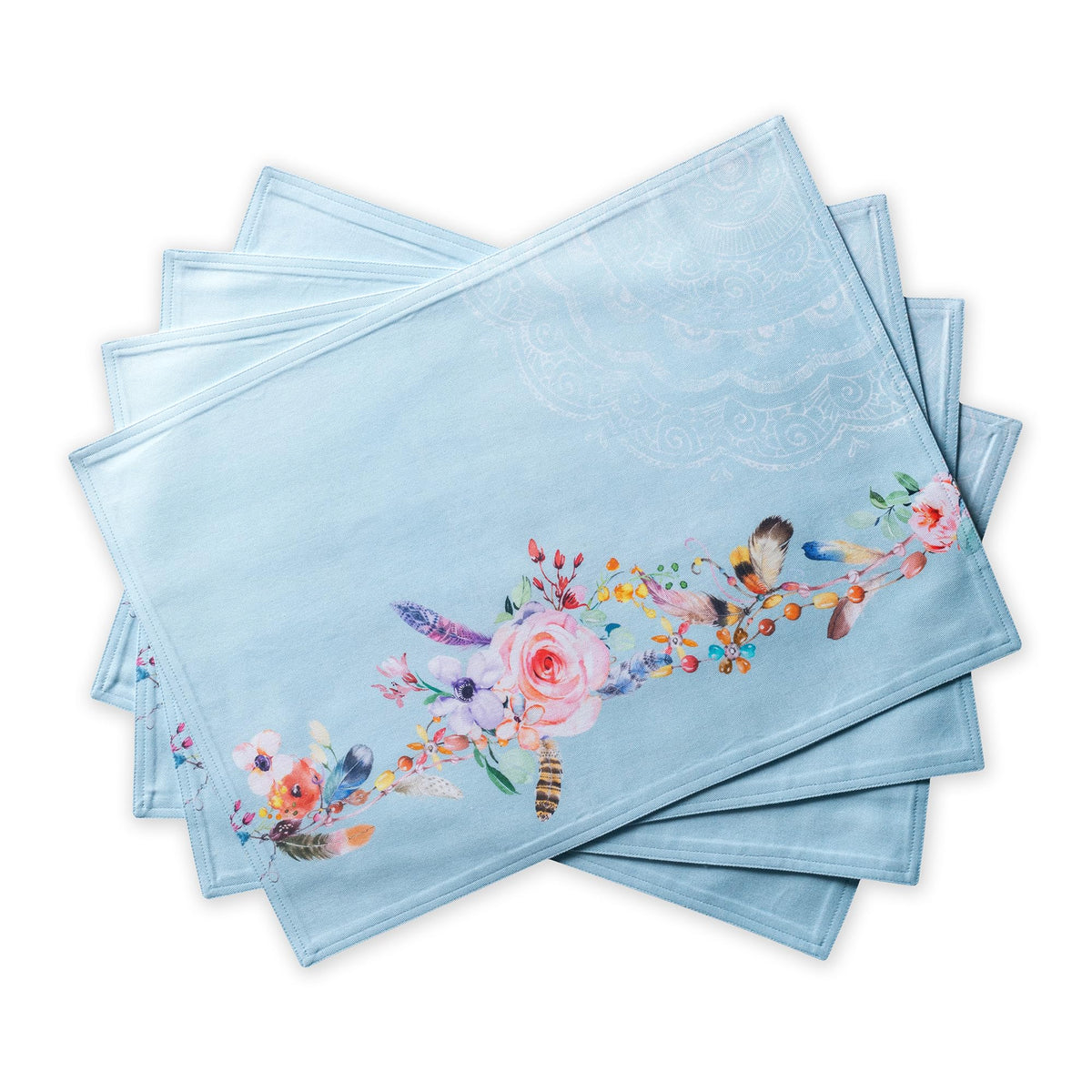 Maison d' Hermine Placemats Set of 4 Reusable 100% Cotton (13"x19")