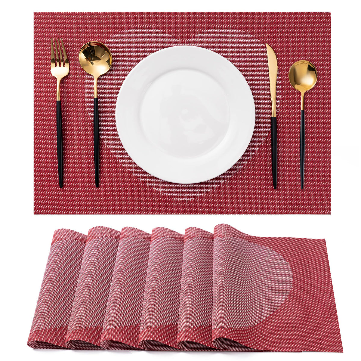 Placemats Set of 4 Washable Indoor(Beige)