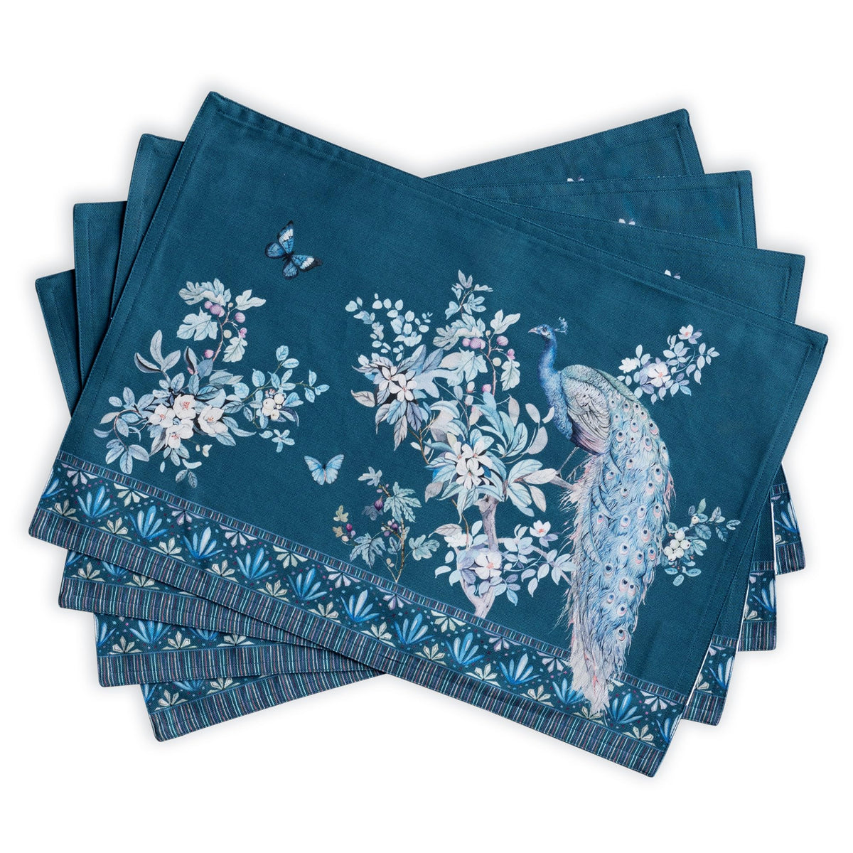 Maison d' Hermine Placemats Set of 4 Reusable 100% Cotton (13"x19")