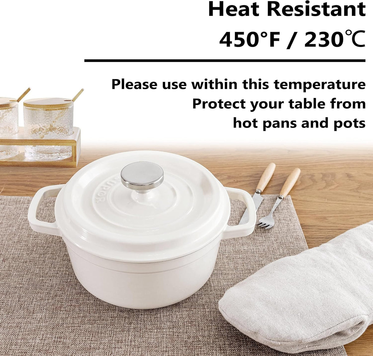 Home Brilliant Linen Placemats Set of 4 Heat Resistant Dining Table Cloth Place Mats Kitchen Table Mats Placemats Table Decor, Natural Linen
