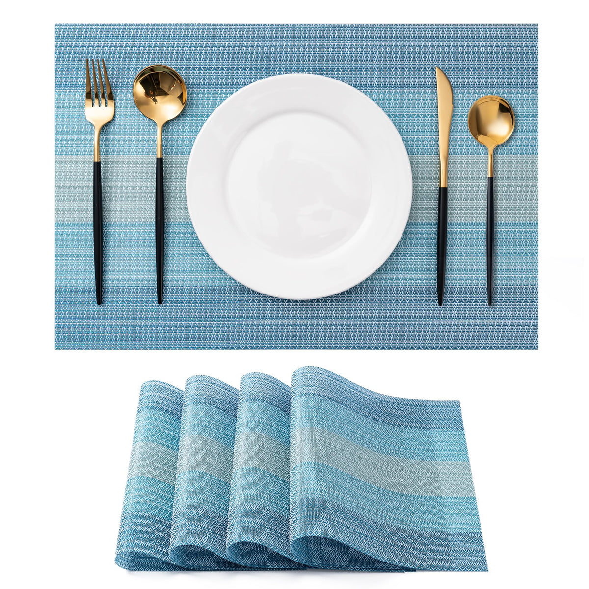 Placemats Set of 4 Washable Indoor(Beige)