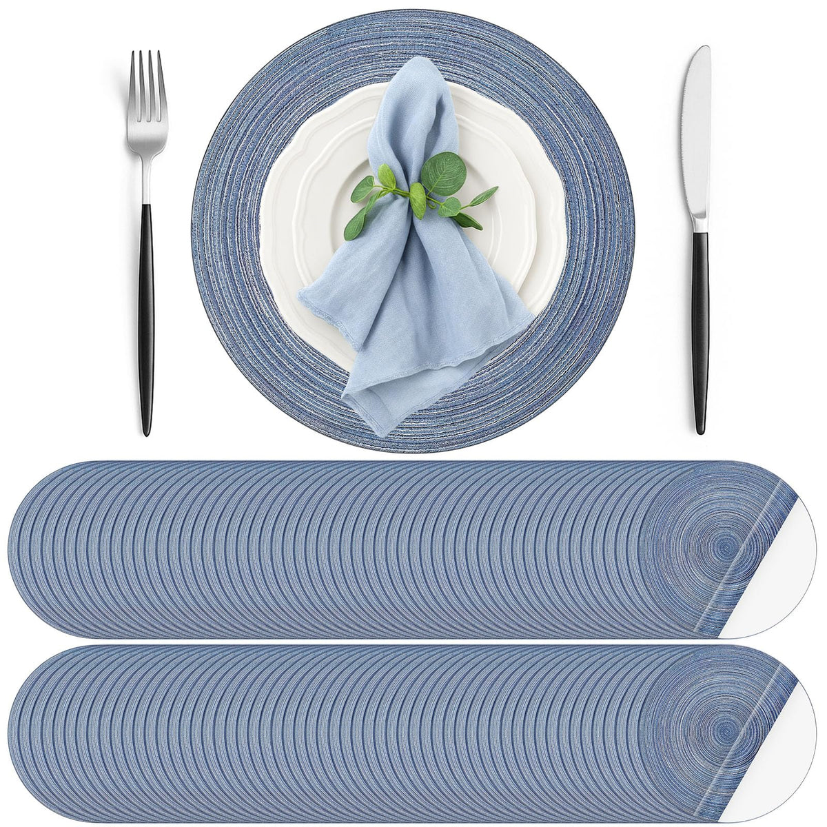 Geosar Disposable Paper Placemat Cotton Woven Look 13''