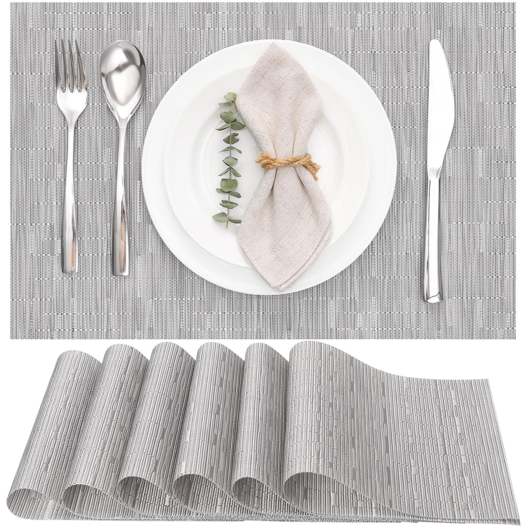 Myir JUN Orange Placemats Set of 8 for Dining Table Thanksgiving Placemats