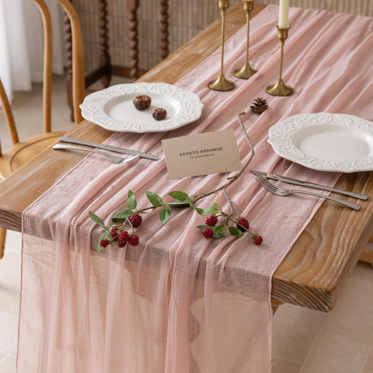 Sage Green Cheesecloth Table Runner 120 Inches Fall Party Home Decorations