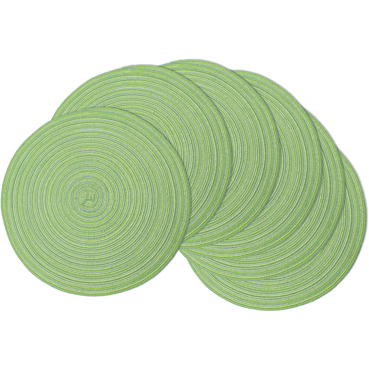 MIAOMIAO Round Placemats Set of 6 Braided Dining Table Kitchen Decor Mets