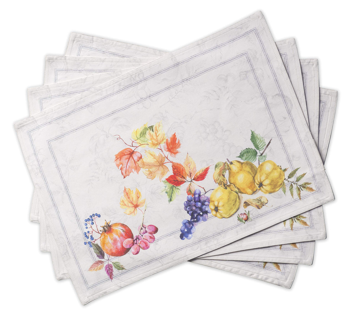 Maison d' Hermine Placemats Set of 4 Reusable 100% Cotton (13"x19")