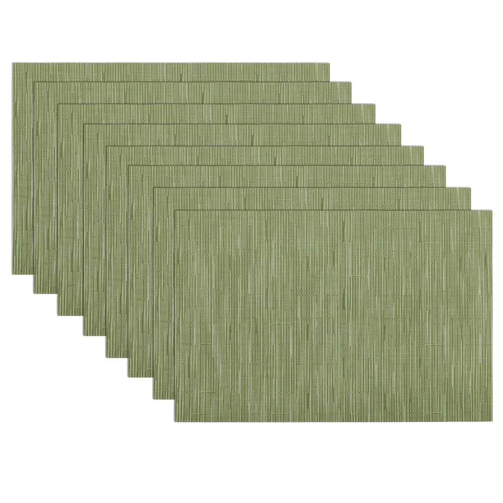 SHACOS Teal Blue Woven Placemats Set of 6 Place Mats for Dining Table