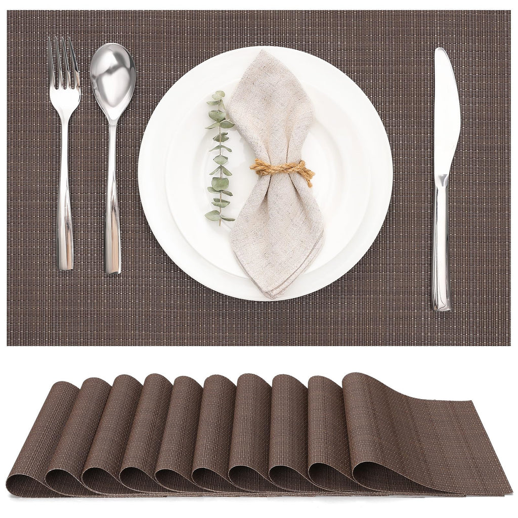 Myir JUN Orange Placemats Set of 8 for Dining Table Thanksgiving Placemats