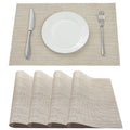 Table Placemats Dining Table Place Mats Set of 6 Heat Resistant Insulation Non-Slip Vinyl for Kitchen Dining Room 18" * 12" Brown