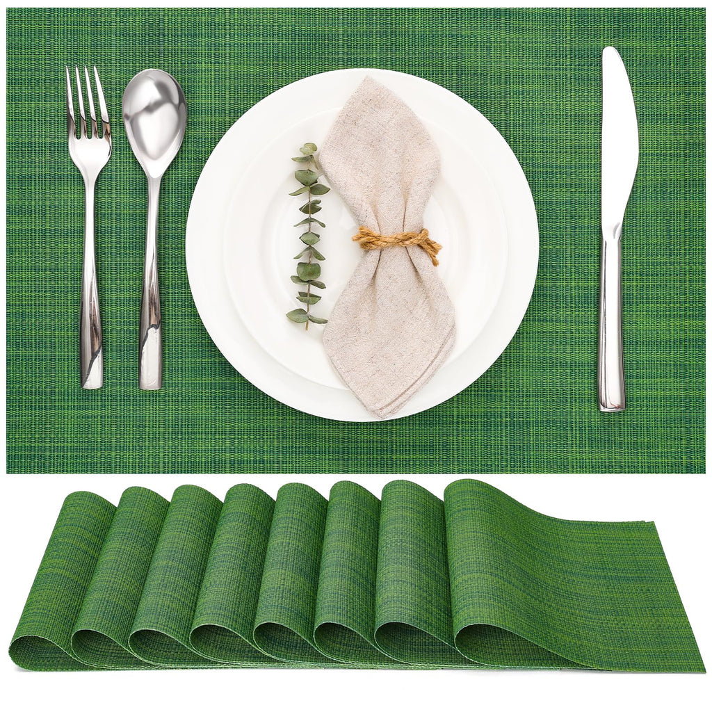 Myir JUN Orange Placemats Set of 8 for Dining Table Thanksgiving Placemats