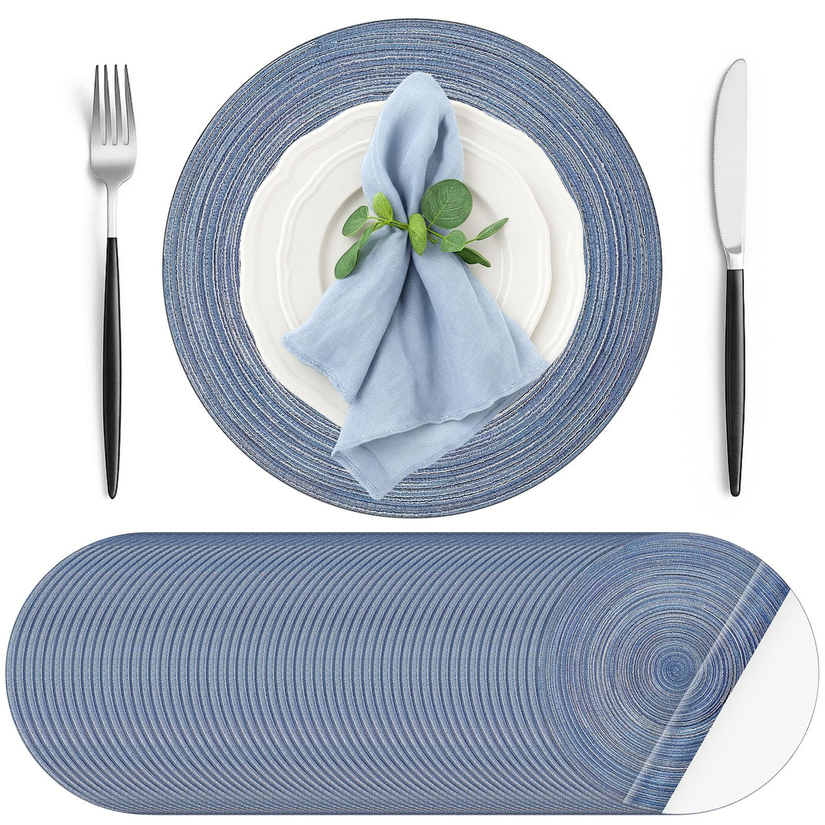 Geosar Disposable Paper Placemat Cotton Woven Look 13''