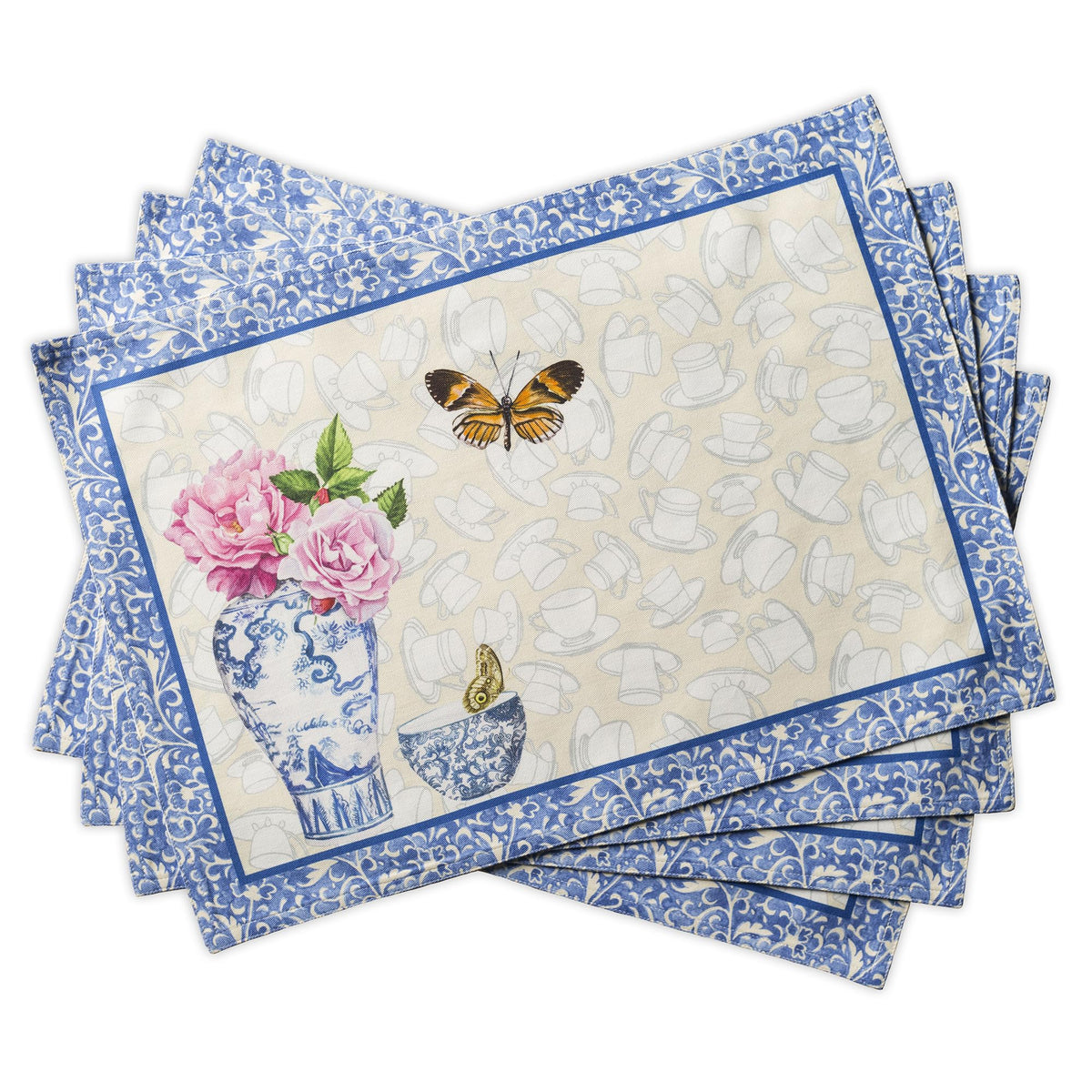 Maison d' Hermine Placemats Set of 4 Reusable 100% Cotton (13"x19")