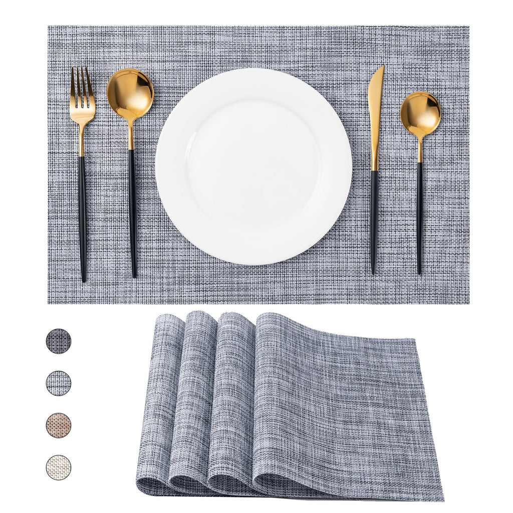 Placemats Set of 4 Washable Indoor(Beige)