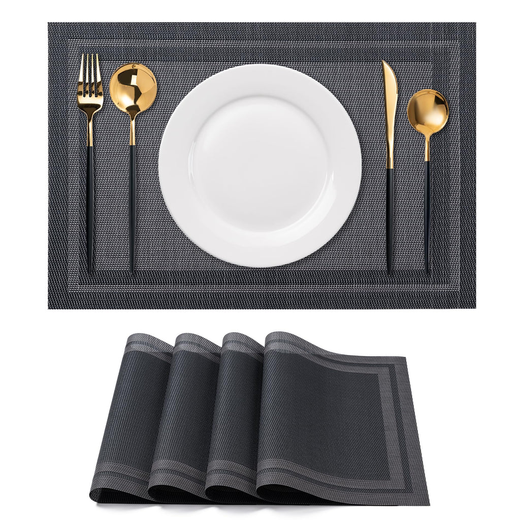 Placemats Set of 4 Washable Indoor(Beige)