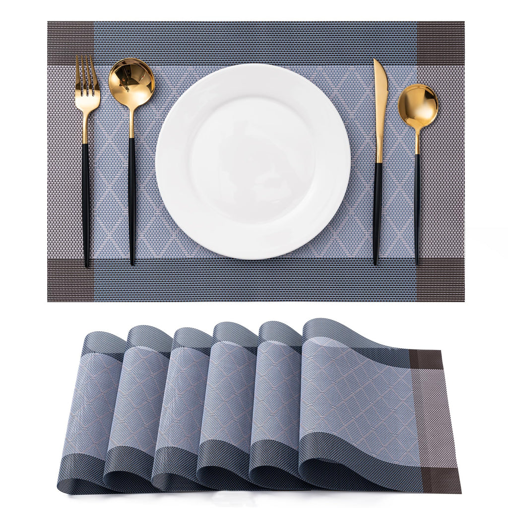 Placemats Set of 4 Washable Indoor(Beige)