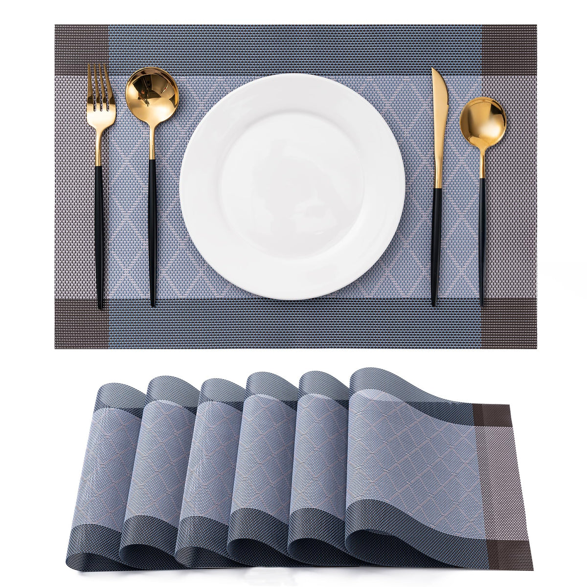 Placemats Set of 4 Washable Indoor(Beige)