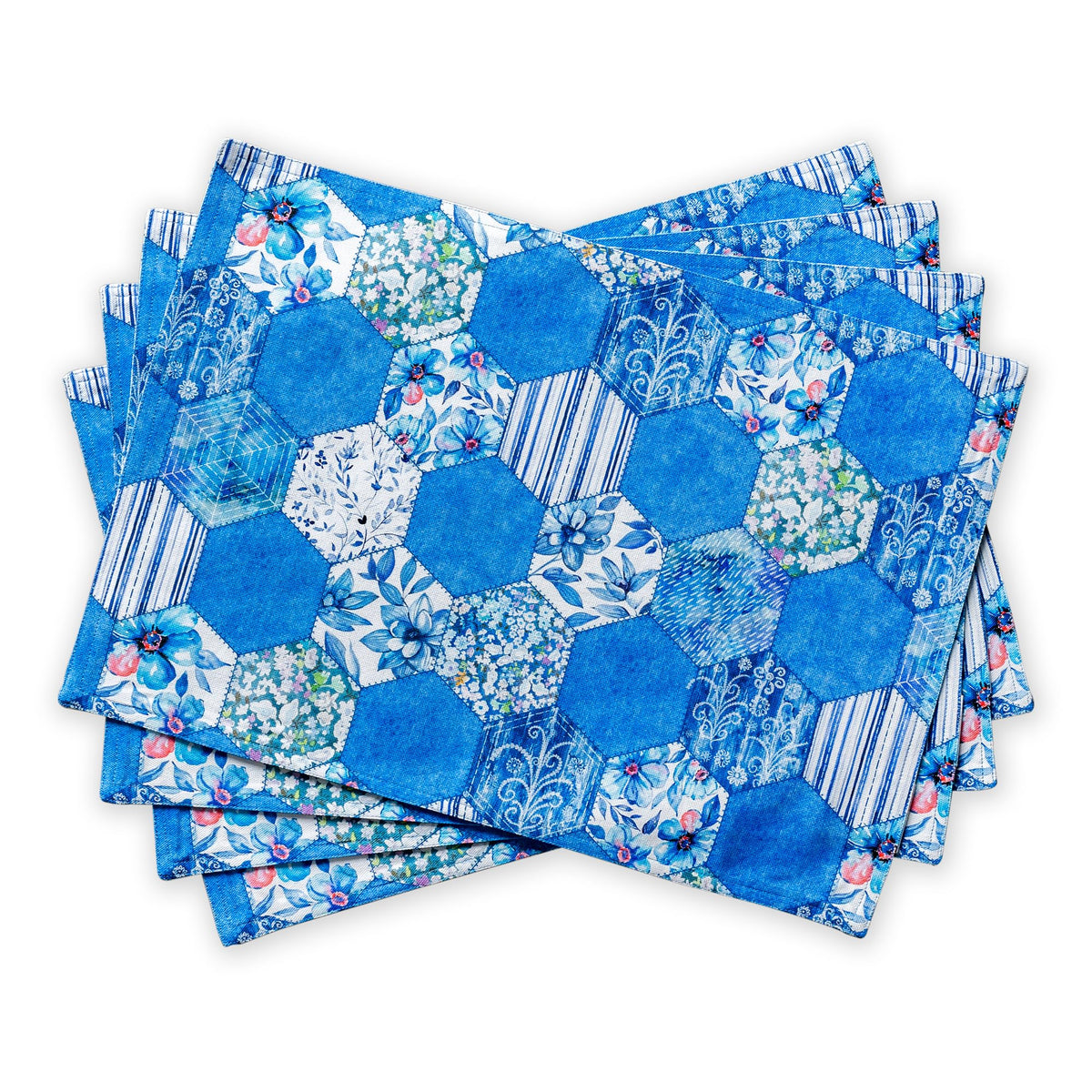 Maison d' Hermine Placemats Set of 4 Reusable 100% Cotton (13"x19")