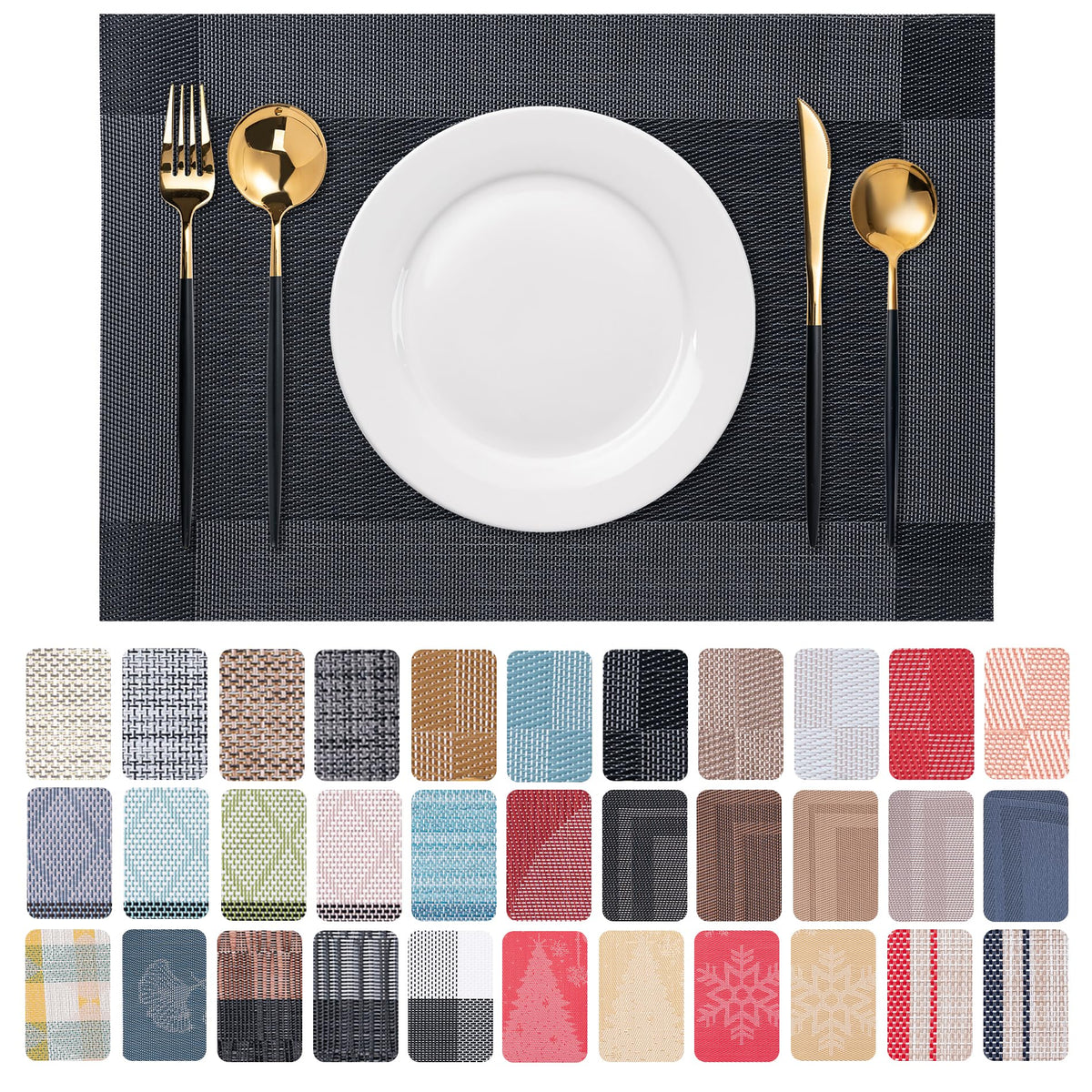 Placemats Set of 4 Washable Indoor(Beige)