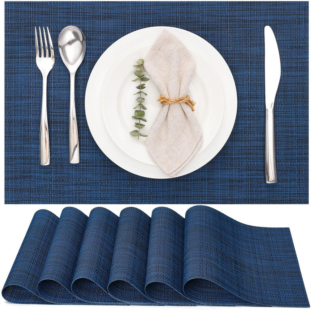 Myir JUN Orange Placemats Set of 8 for Dining Table Thanksgiving Placemats