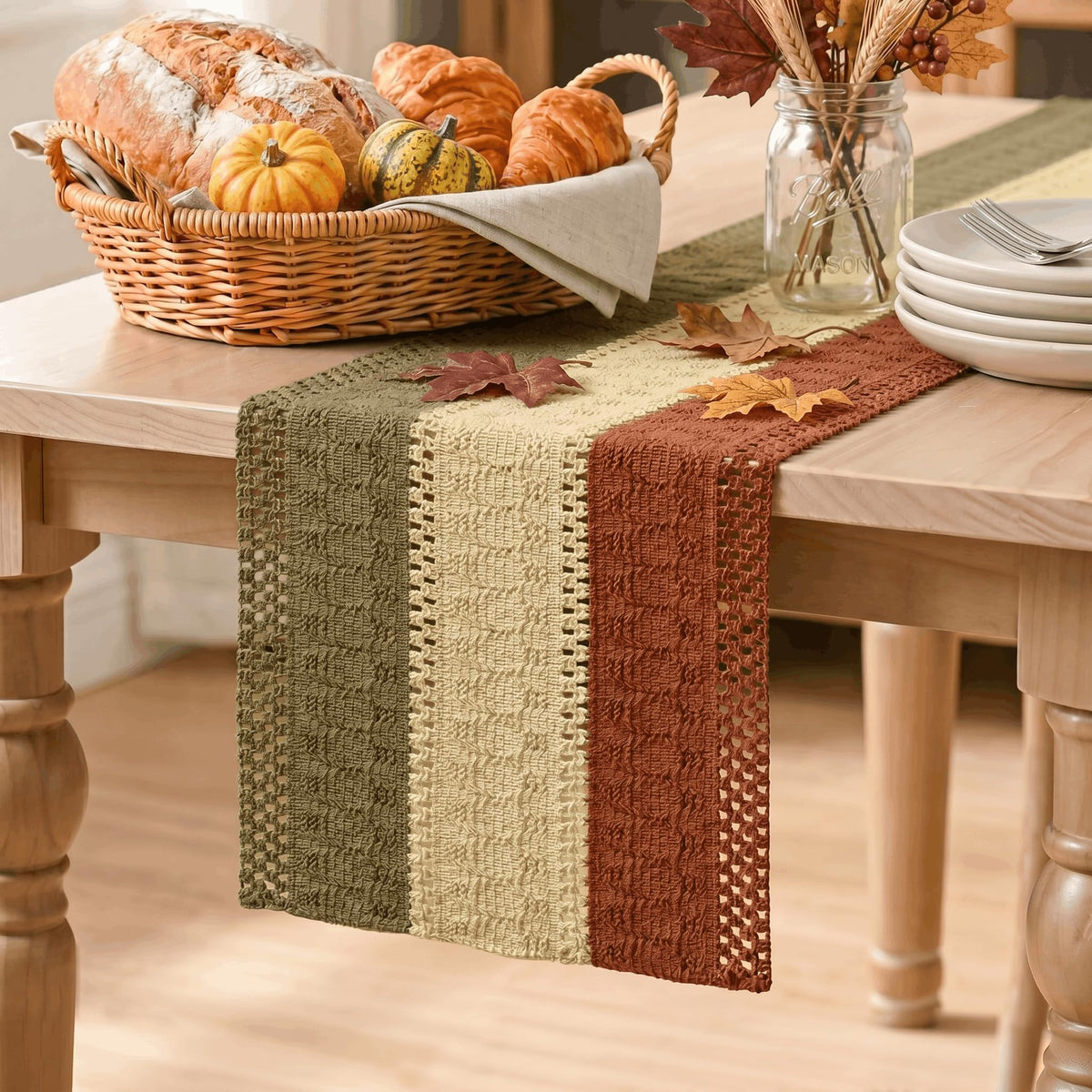 Artoid Mode Dark Grey Farmhouse Rustic Table Runner 12x72 Inch