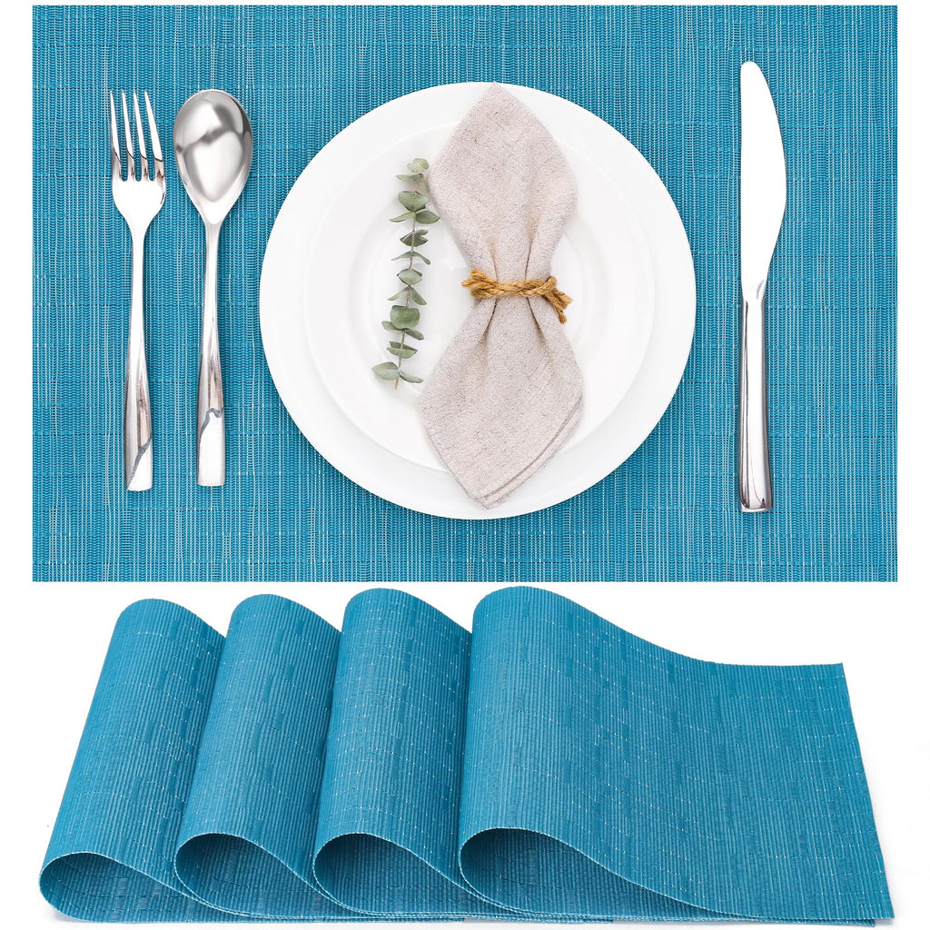 Myir JUN Orange Placemats Set of 8 for Dining Table Thanksgiving Placemats