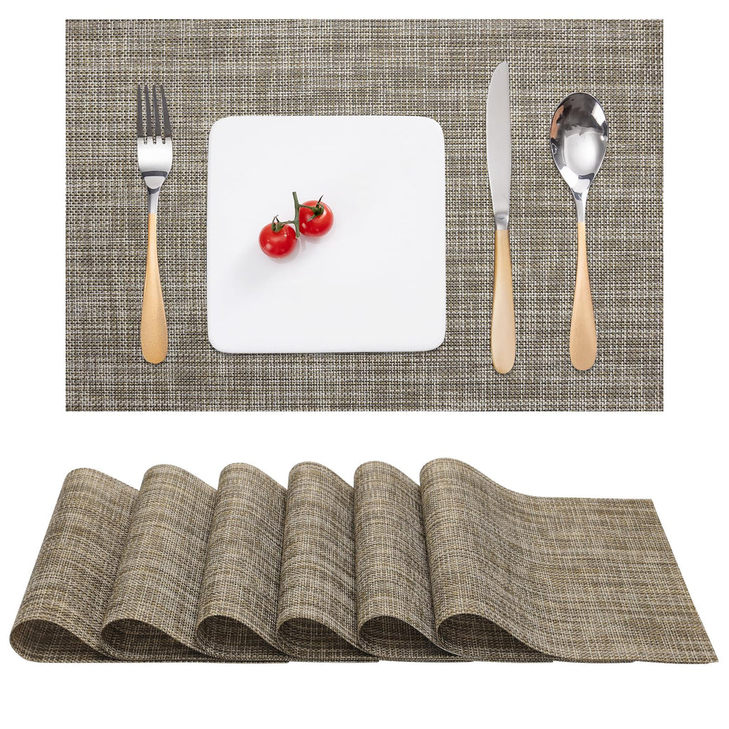 Myir JUN Orange Placemats Set of 8 for Dining Table Thanksgiving Placemats