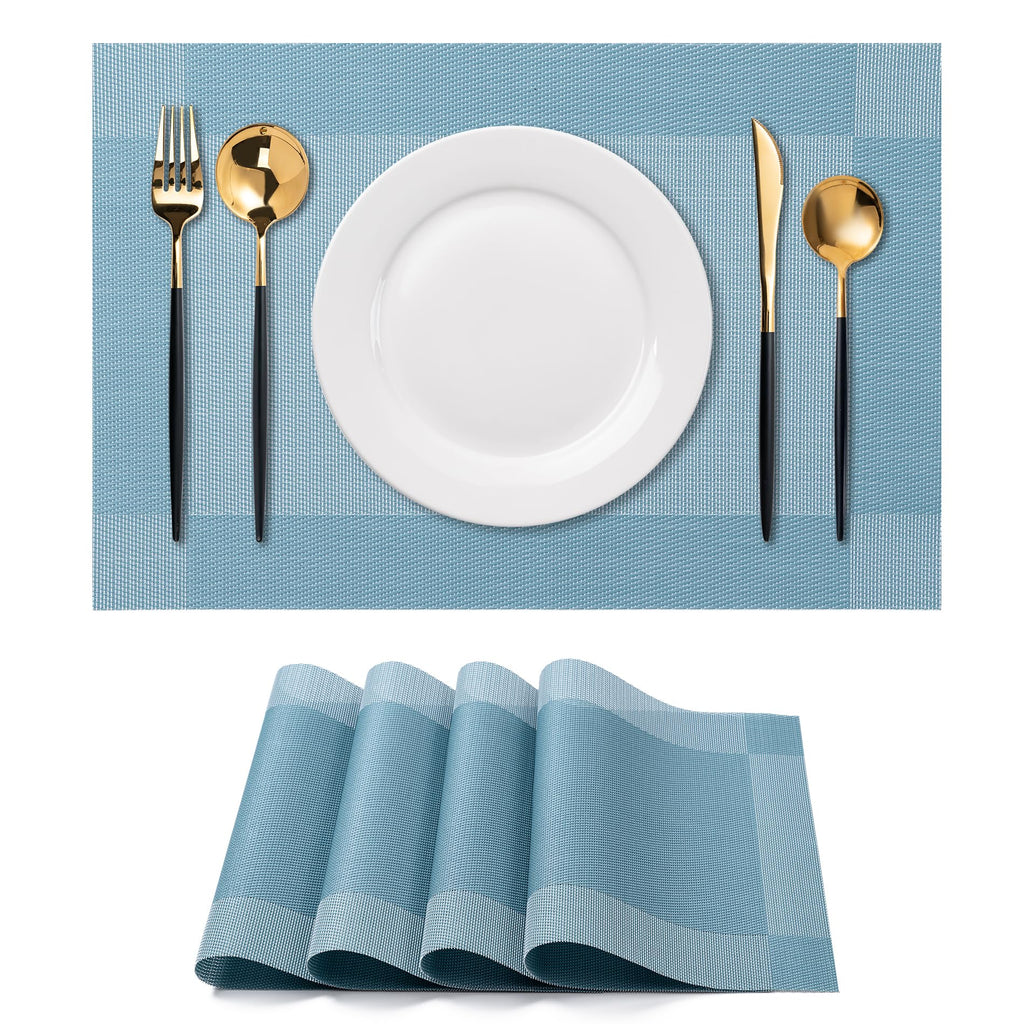 Placemats Set of 4 Washable Indoor(Beige)
