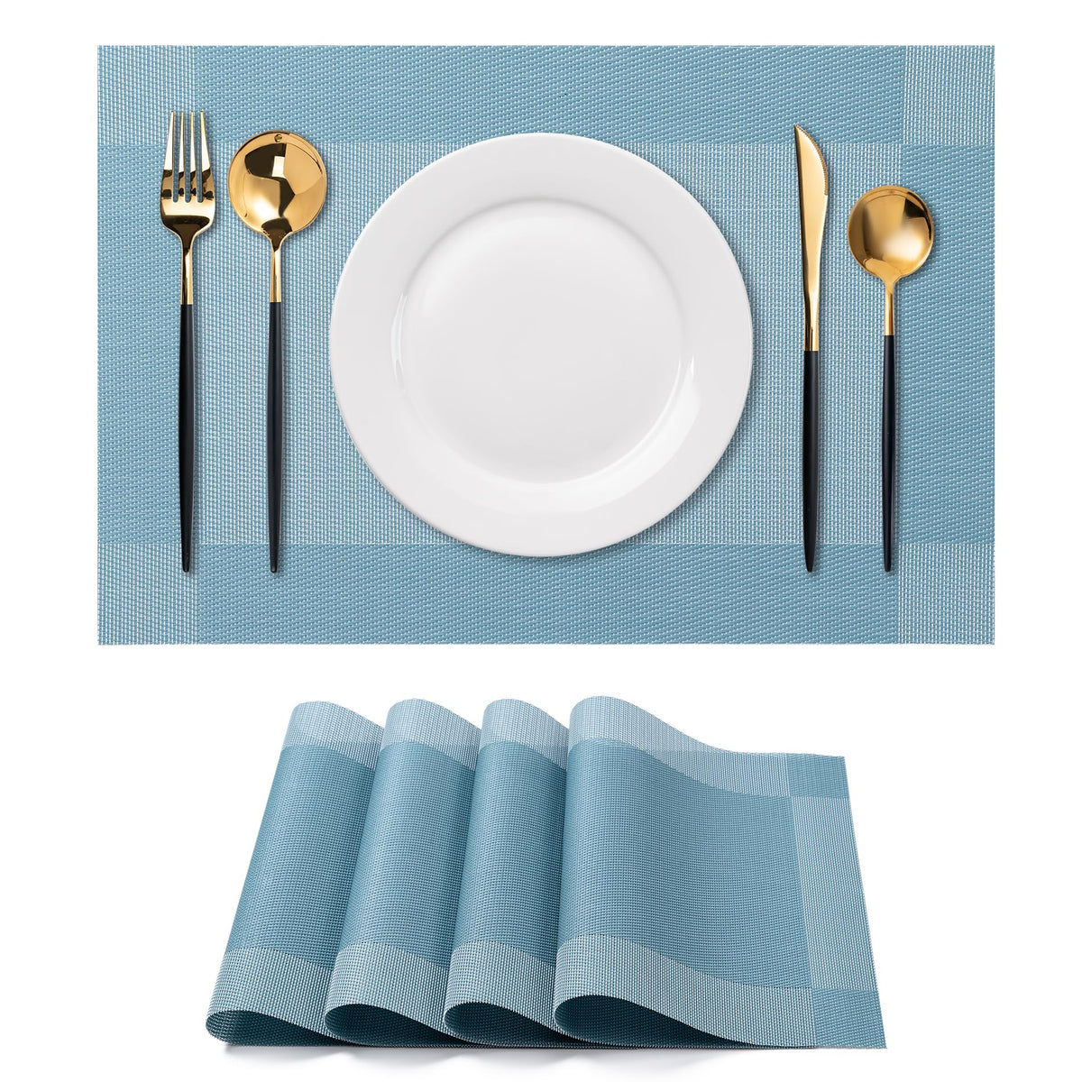 Placemats Set of 4 Washable Indoor(Beige)