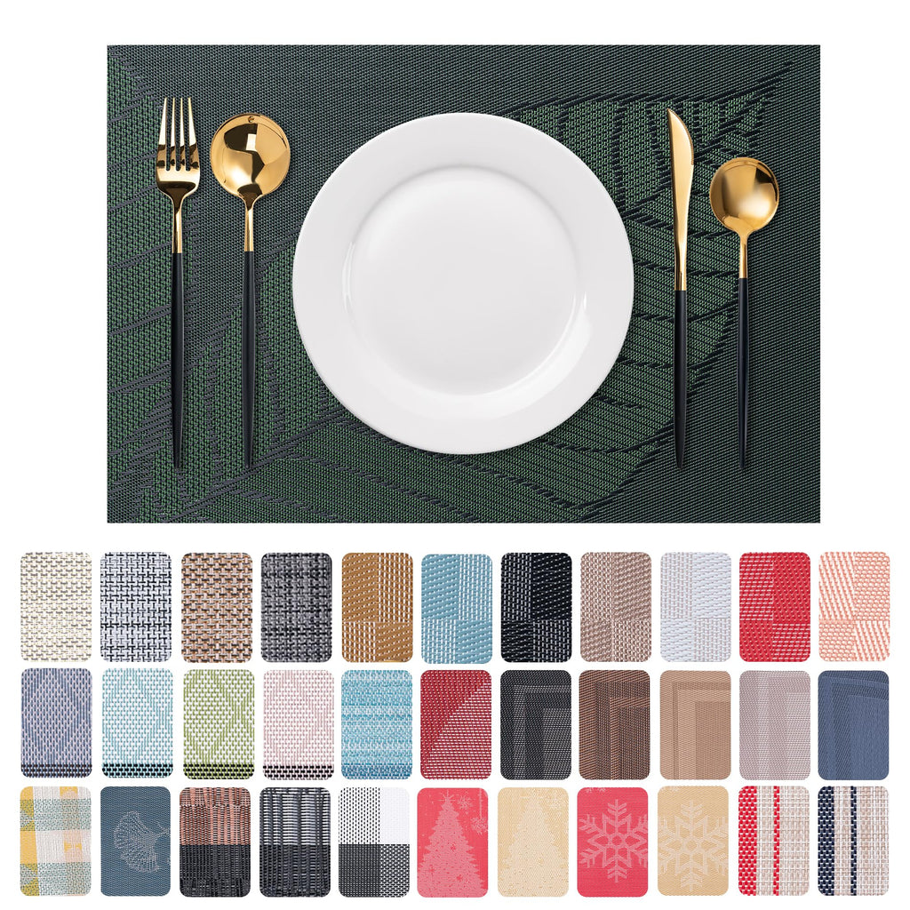 Placemats Set of 4 Washable Indoor(Beige)