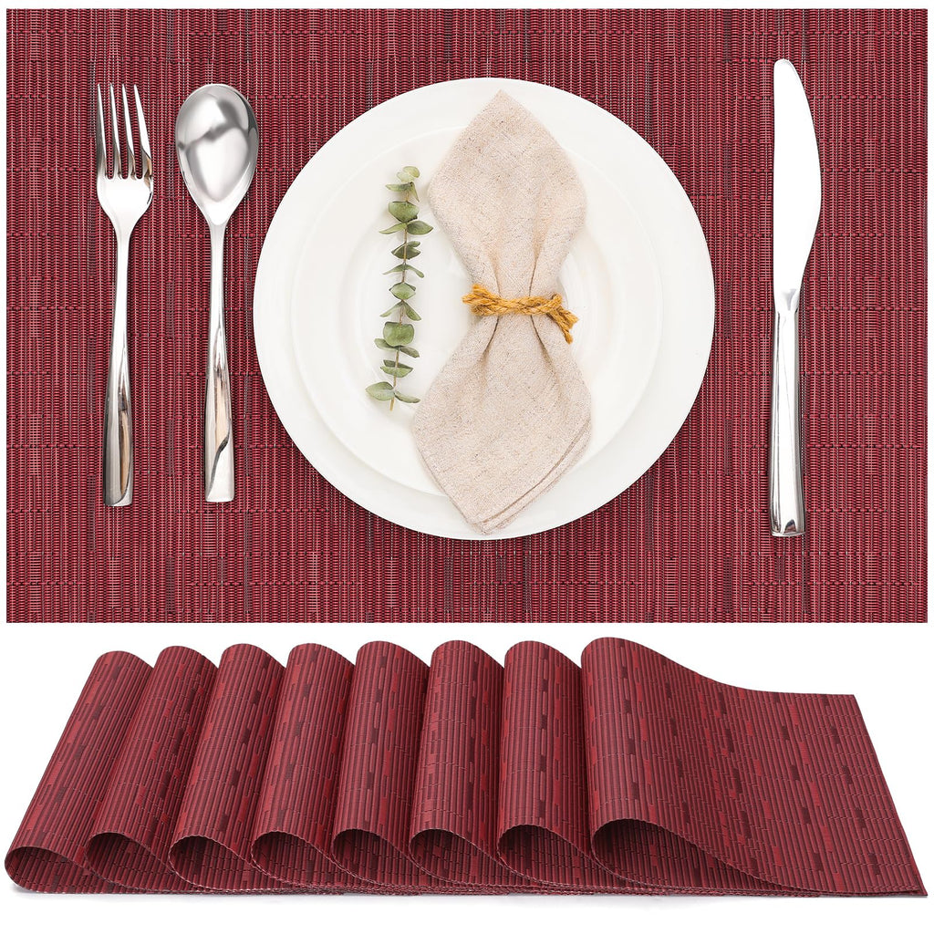 Myir JUN Orange Placemats Set of 8 for Dining Table Thanksgiving Placemats