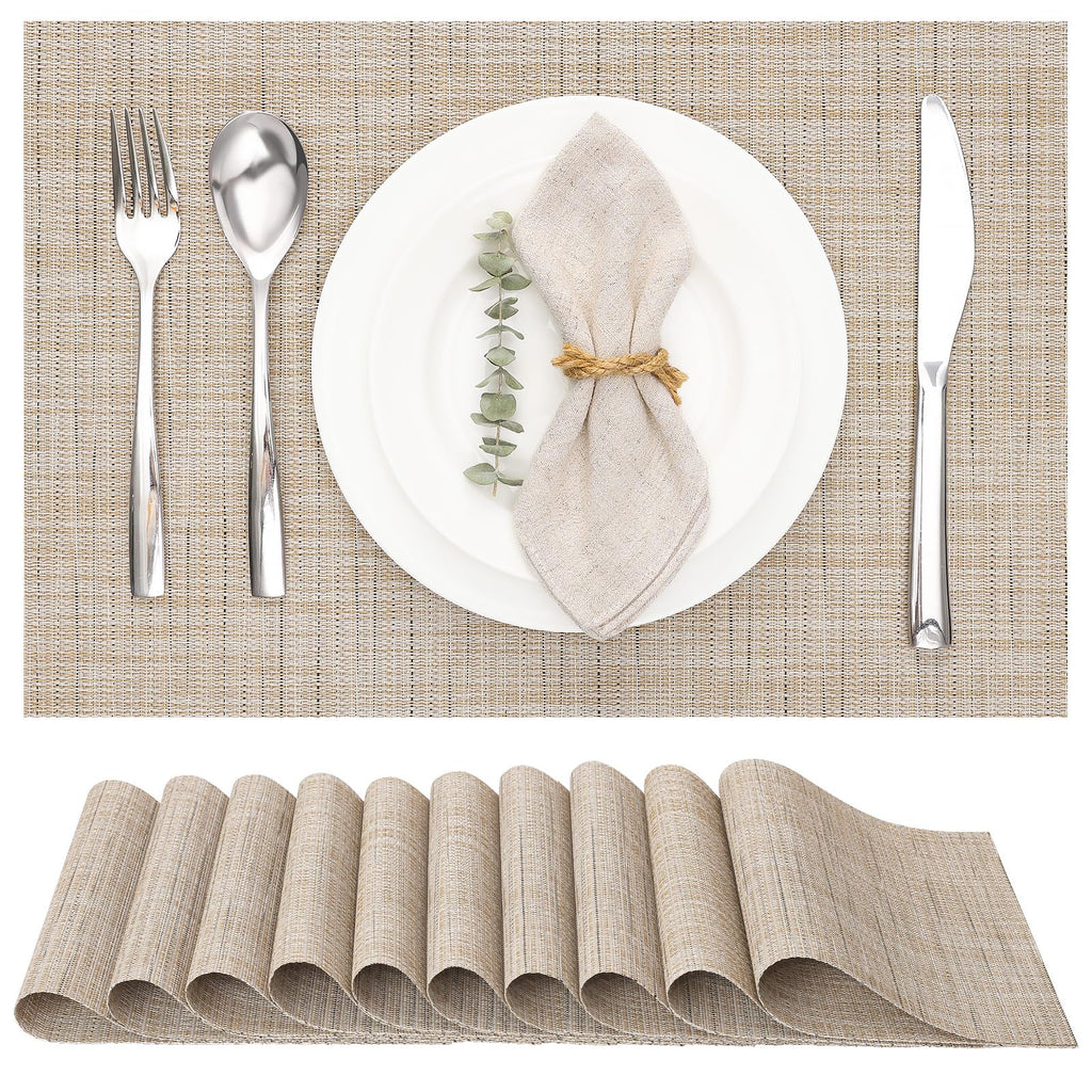 Myir JUN Orange Placemats Set of 8 for Dining Table Thanksgiving Placemats