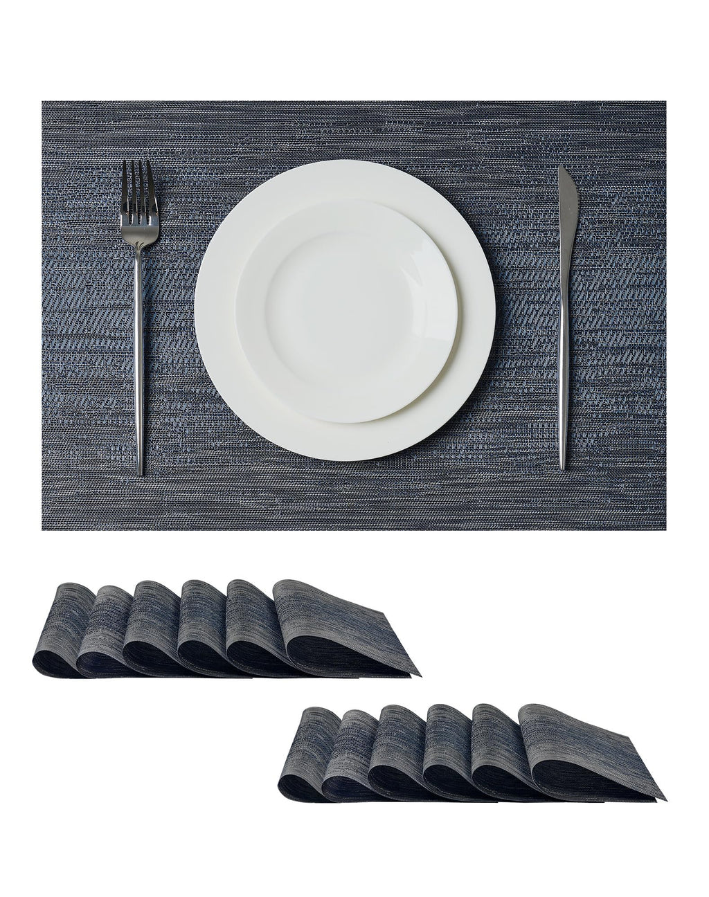 Leetaltree Light Brown Placemats Set of 8 - Heat Resistant Woven Vinyl