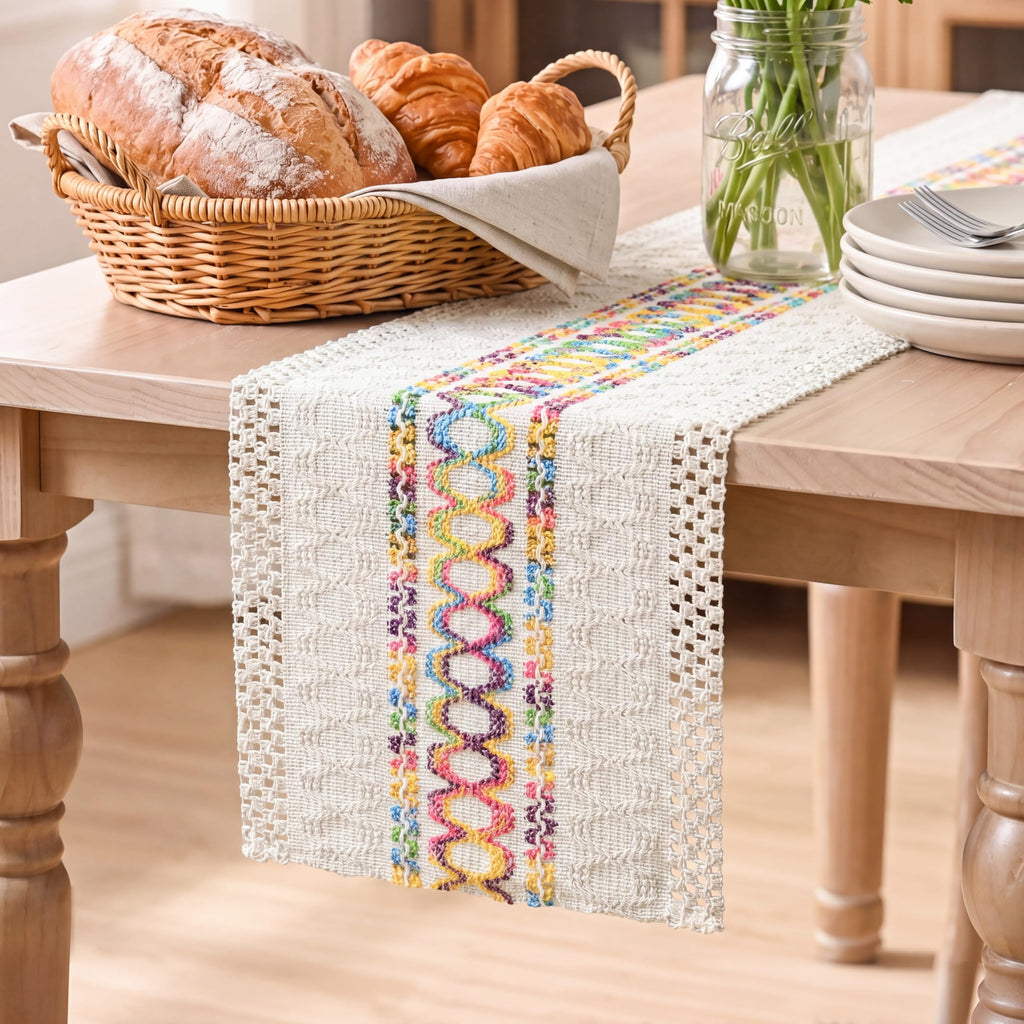 Artoid Mode Caramel Farmhouse Rustic Table Runner 12x72 Inch