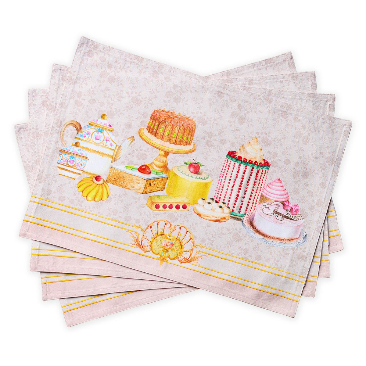 Maison d' Hermine Placemats Set of 4 Reusable 100% Cotton (13"x19")