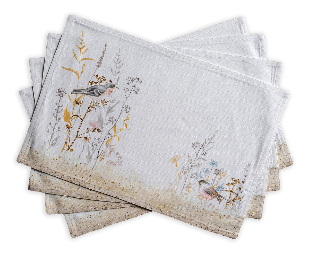 Maison d' Hermine Placemats Set of 4 Reusable 100% Cotton (13"x19")