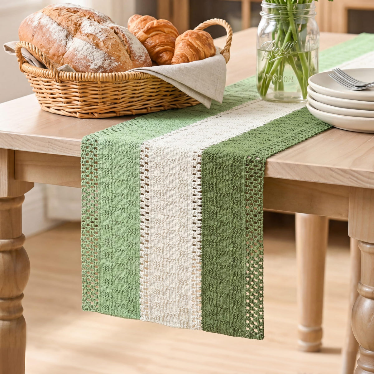 Artoid Mode Dark Grey Farmhouse Rustic Table Runner 12x72 Inch