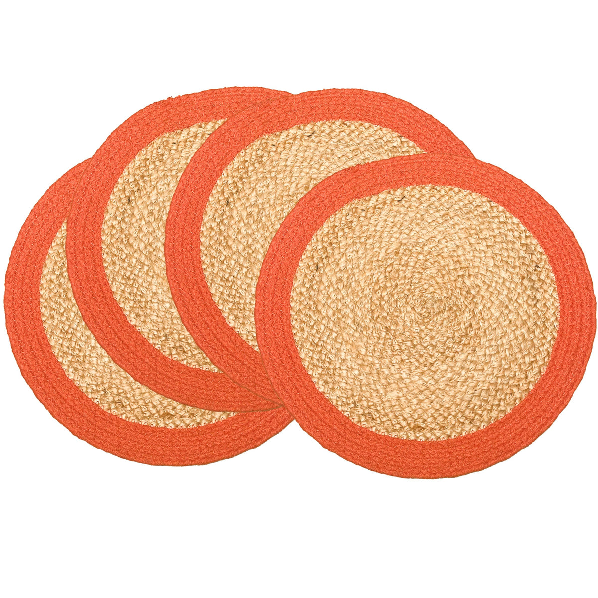 Chardin Home Set of 4 Jute Braided Oval Placemats – 13x19 Inch Rustic Natural Jute Table Mats | Handwoven Boho Farmhouse Style | Eco-Friendly Artisan Dining Decor