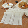 Niviy Burlap Boho Table Runner for Fall Thanksgiving Home Decor 72 Inches