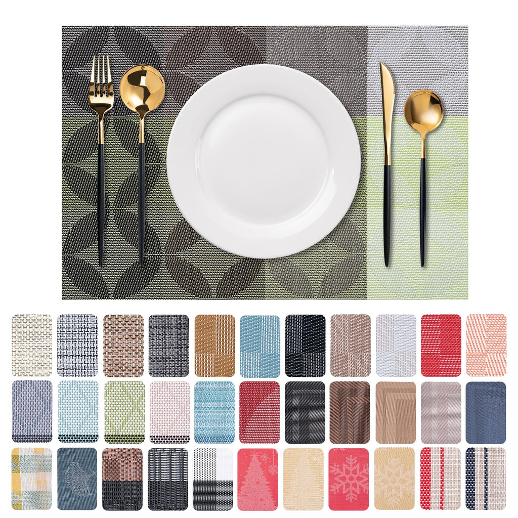 Placemats Set of 4 Washable Indoor(Beige)