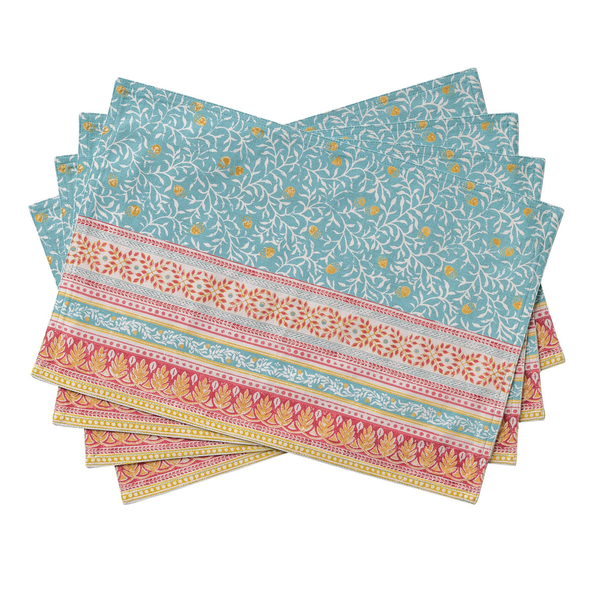 Maison d' Hermine Placemats Set of 4 Reusable 100% Cotton (13"x19")