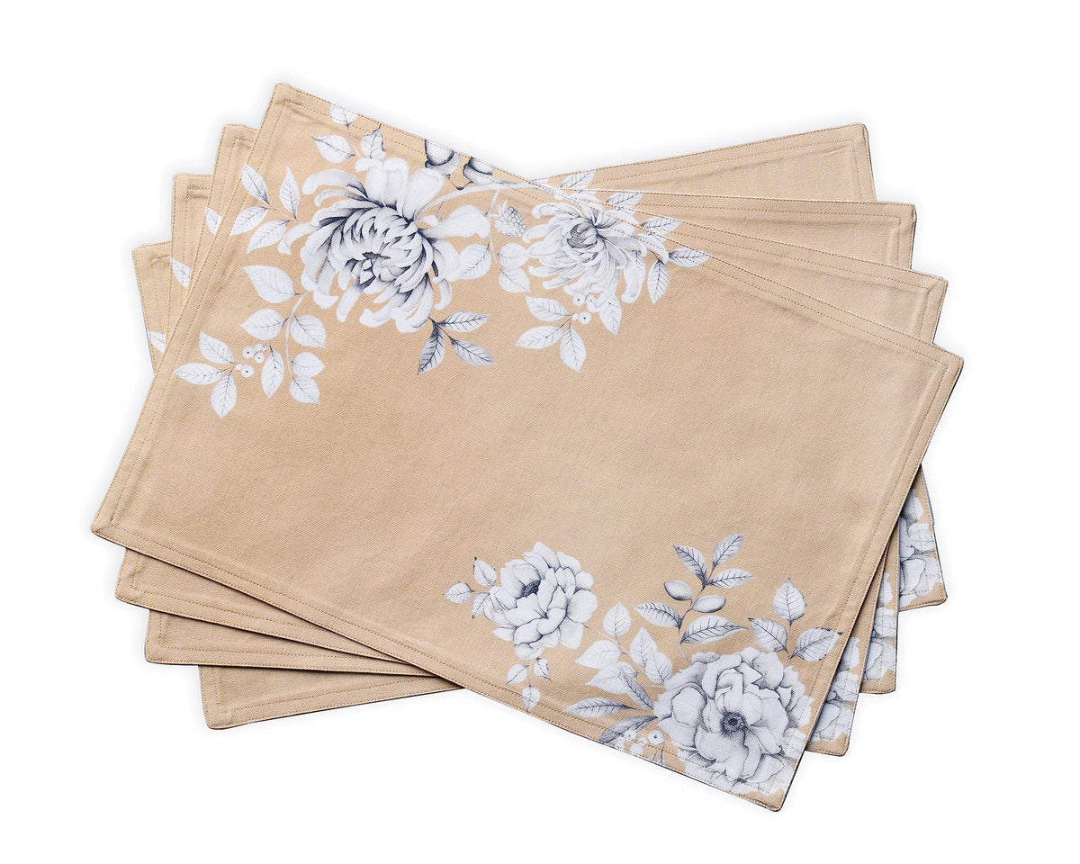 Maison d' Hermine Placemats Set of 4 Reusable 100% Cotton (13"x19")