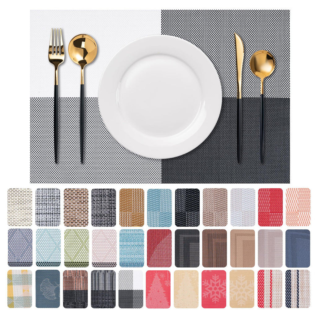 Placemats Set of 4 Washable Indoor(Beige)