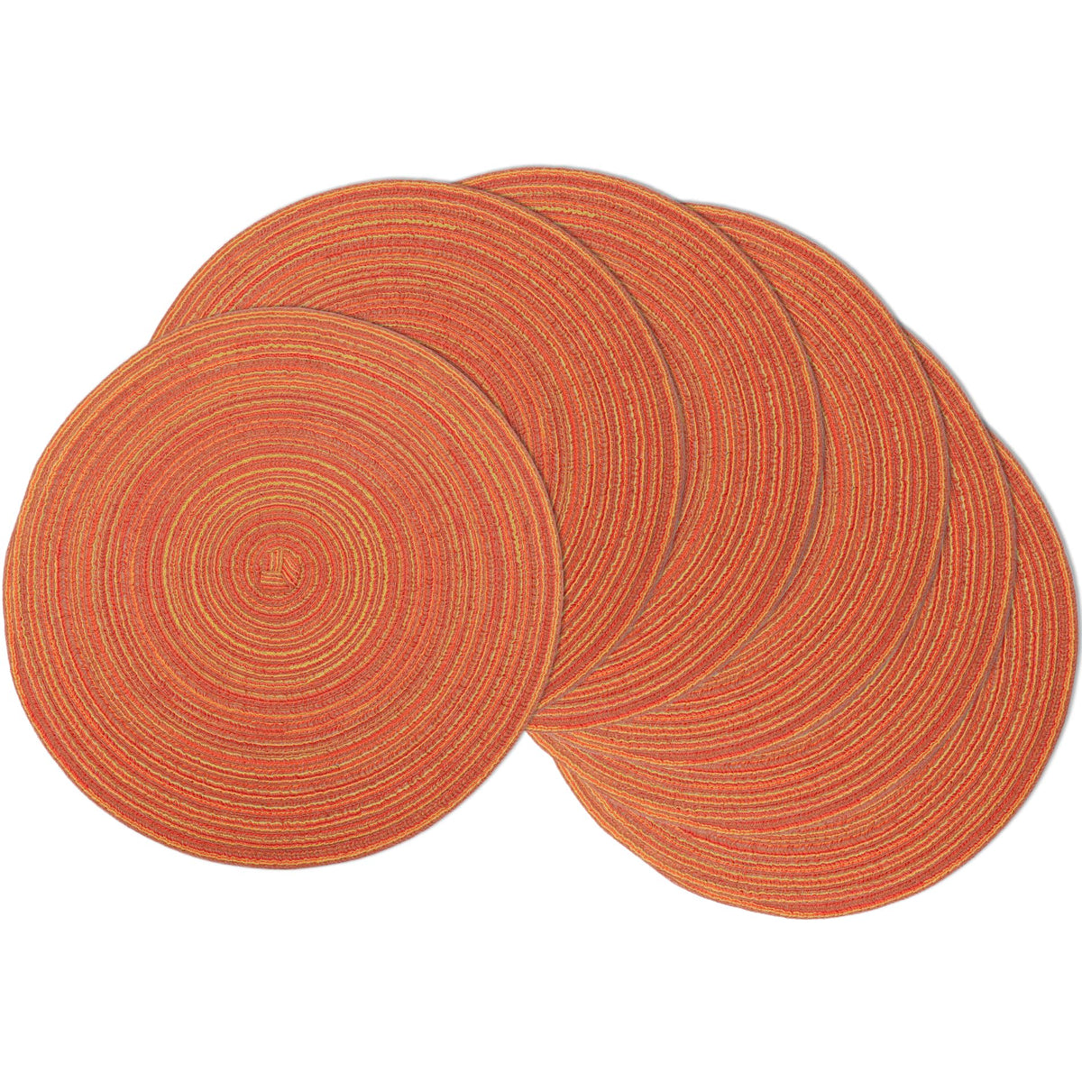 MIAOMIAO Round Placemats Set of 6 Braided Dining Table Kitchen Decor Mets